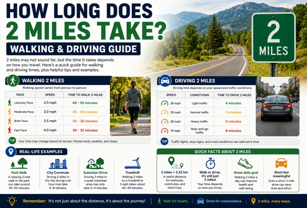 how long does 2 miles