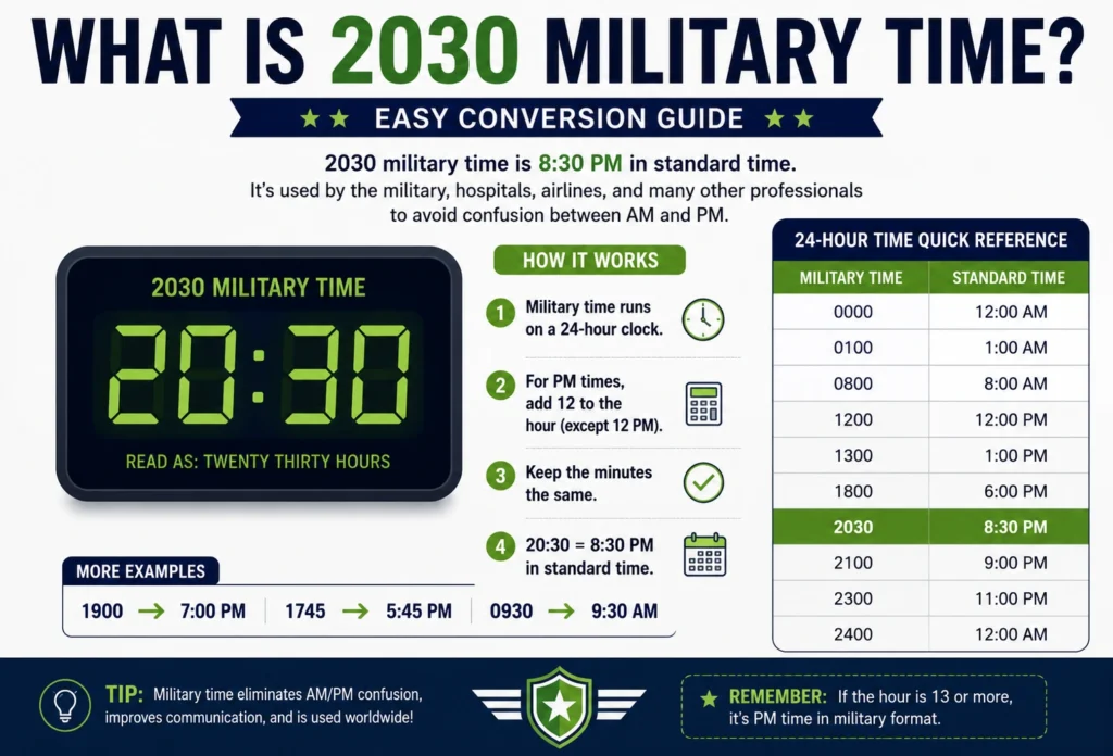 what is 2030 military time