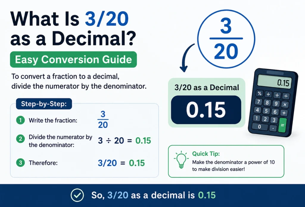 what is 3 20 as a decimal