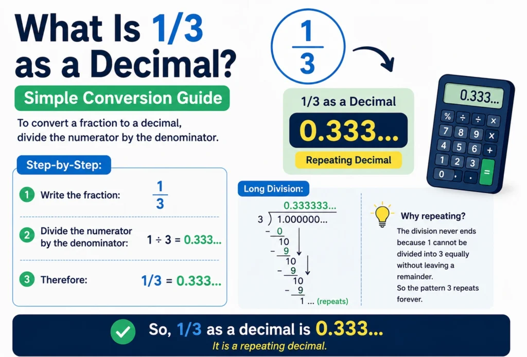What Is 1/3 as a Decimal