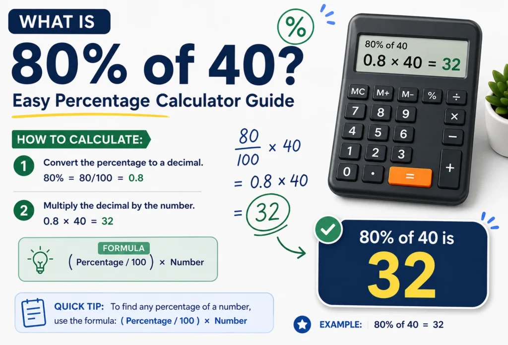 What Is 80% of 40
