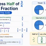 express half of 3 4 as a fraction