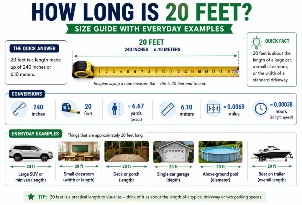 how long is 20 feet