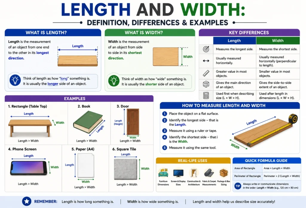 length and width