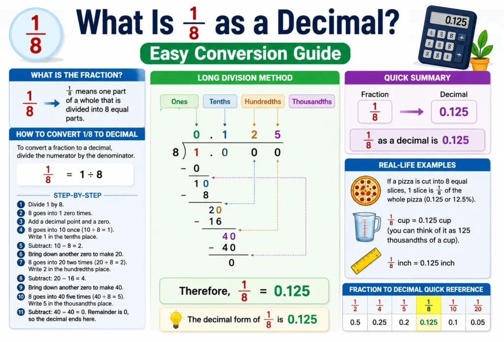 what is 1/8 as a decimal
