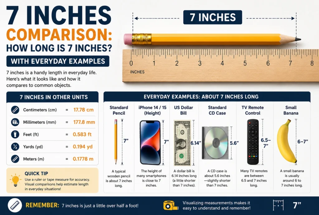 7 inches comparison