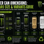 monster can dimensions standard size variants