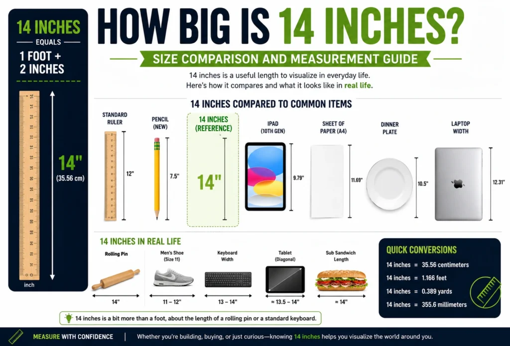 how big 14 inches is