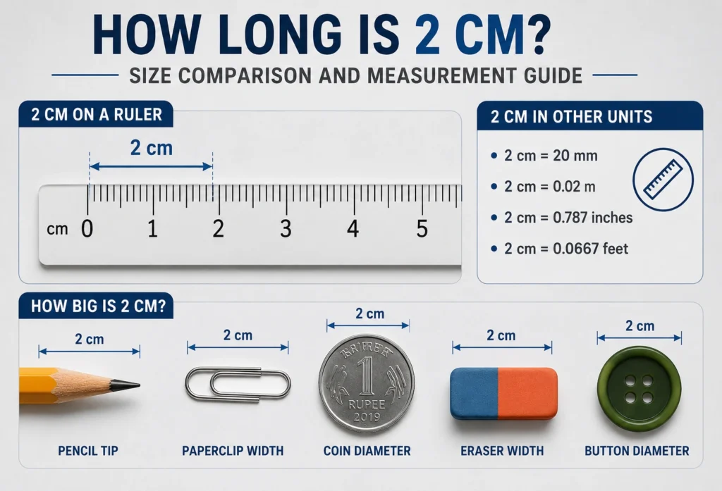 how to long is a 2 cm