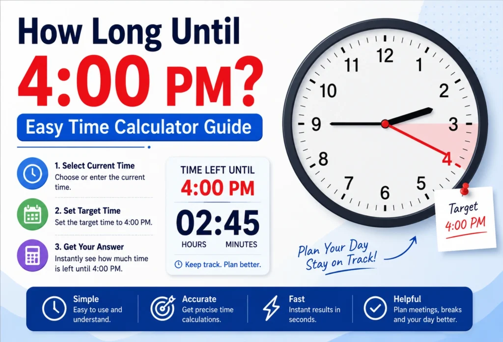 how long until 4:00 PM