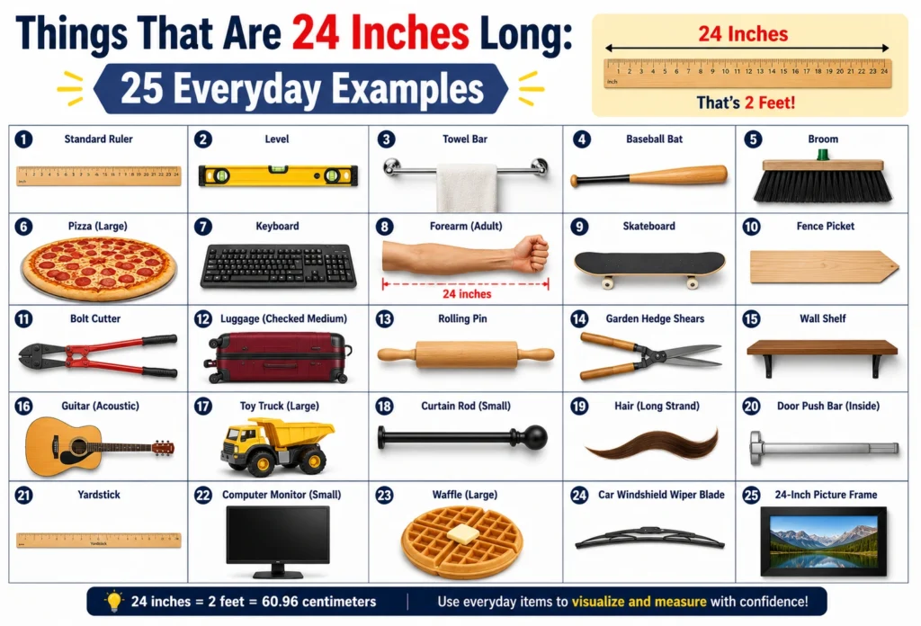 what things are 24 inches long,