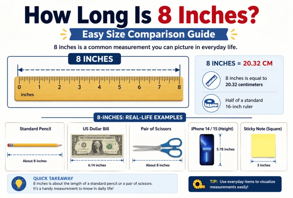 how long is 8 inches,