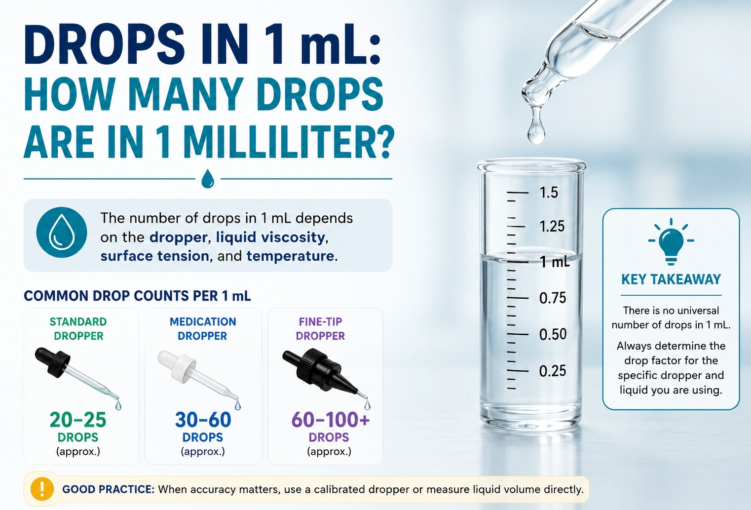 how many drops are in 1 mL