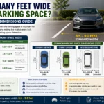 how many feet wide is a parking space
