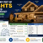 how many feet of lights do I need for my house
