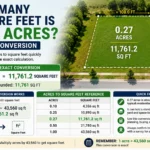 how many square feet is .27 acres