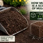 how many cubic feet are in a scoop of mulch