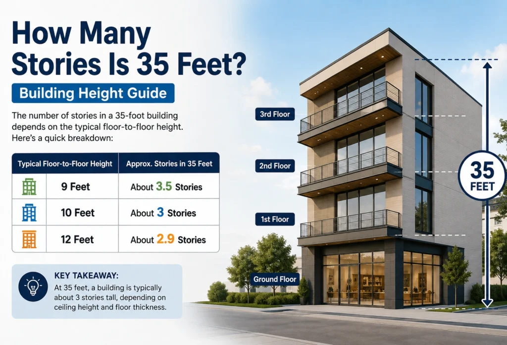How many stories is 35 feet