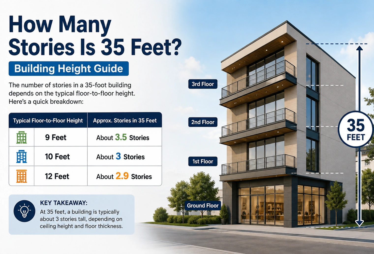 How many stories is 35 feet