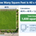 A 40 × 40 area is 1,600 square feet.