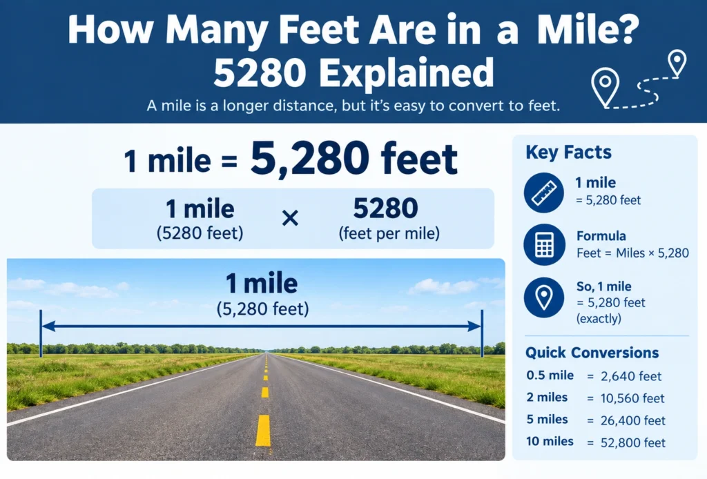 How Many Feet Are in a Mile 5280 feet