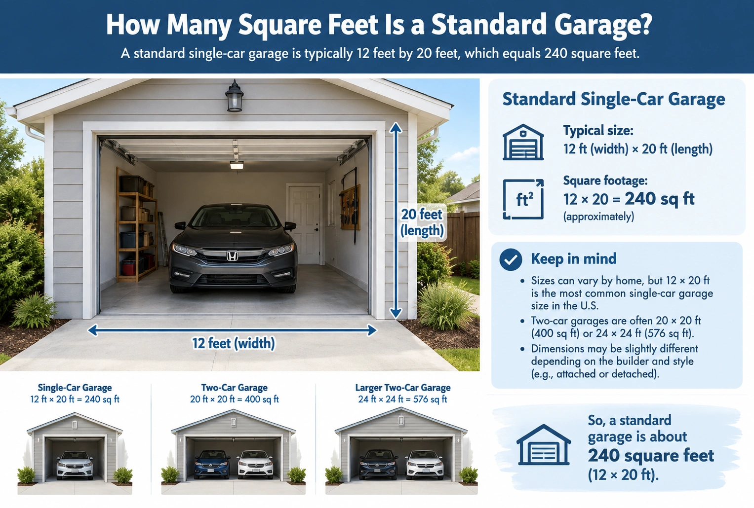 How Many Square Feet Is a Standard Garage