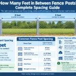 how many feet in between fence posts