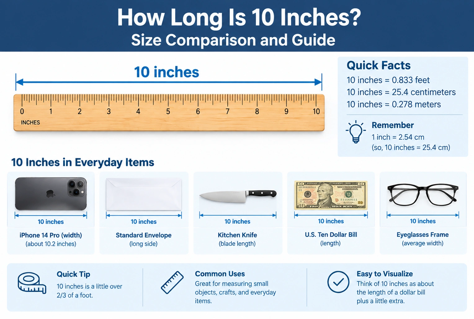 how long is 10 inches