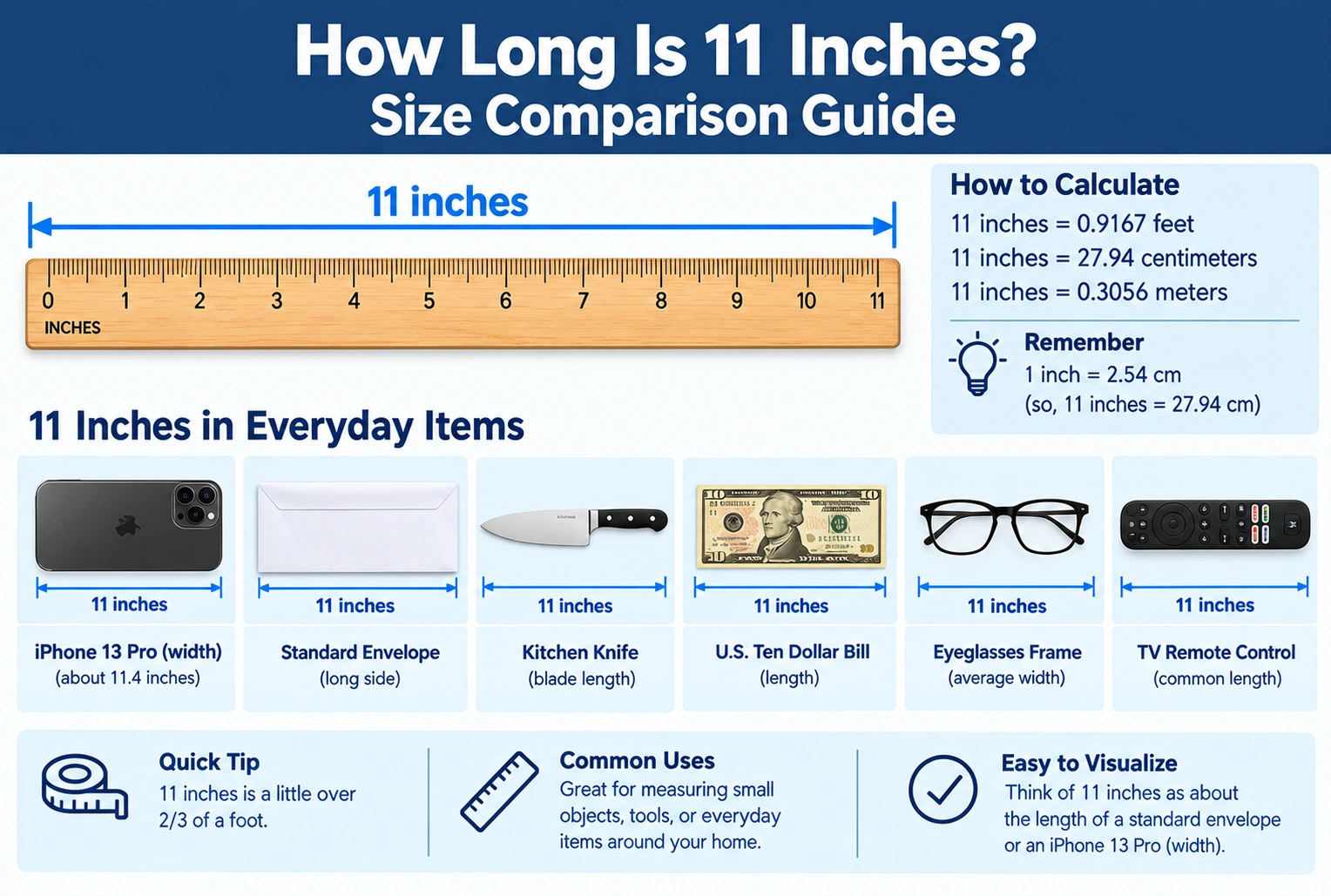 how long is 11 inches