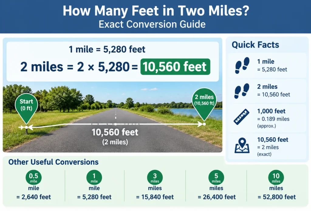 how many feet are in two miles