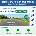 how many feet are in two miles