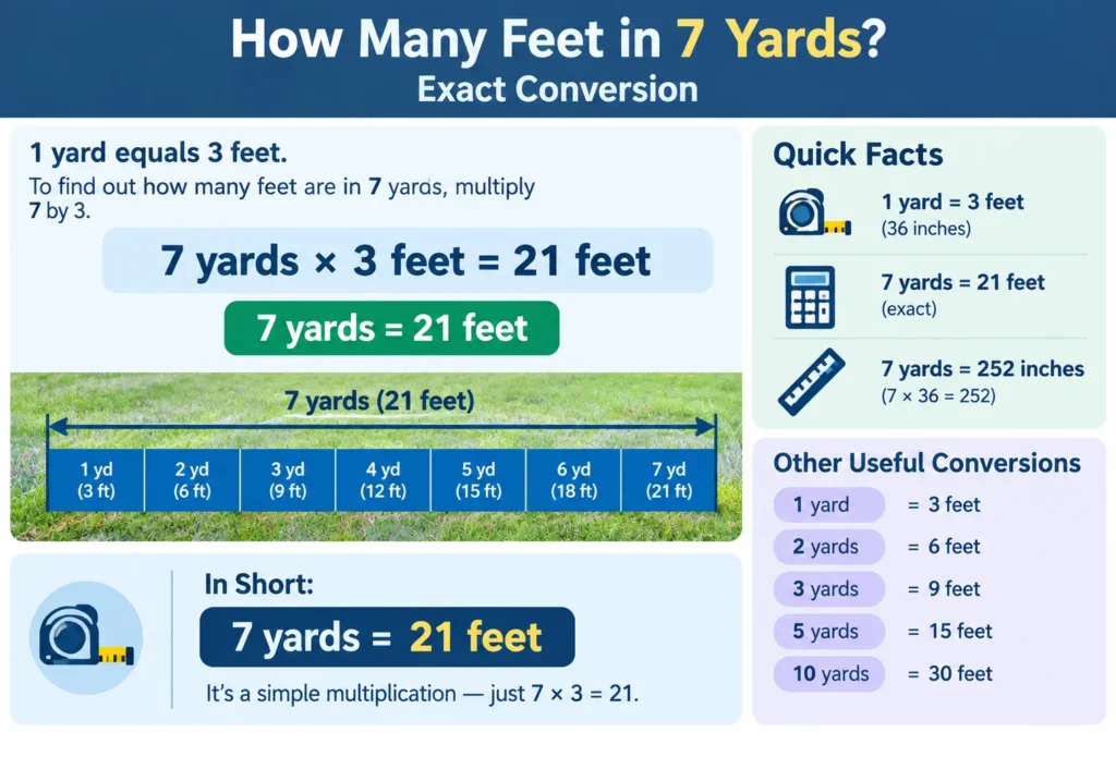 how many feet in 7 yards