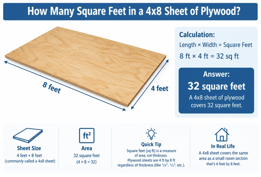 How Many Square Feet in a 4x8 Sheet of Plywood