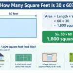 how many square feet is 30 x 60