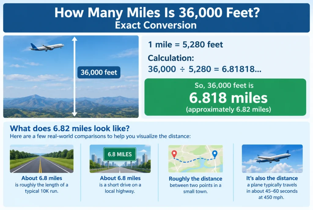 How Many Miles Is 36,000 Feet