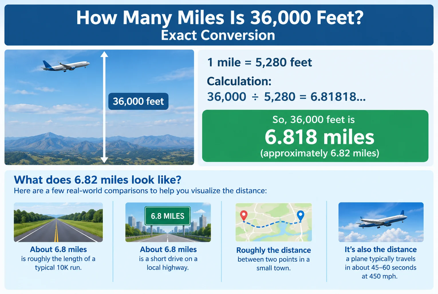 How Many Miles Is 36,000 Feet