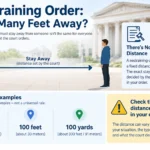 restraining order how many feet