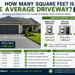 how many square feet is the average driveway