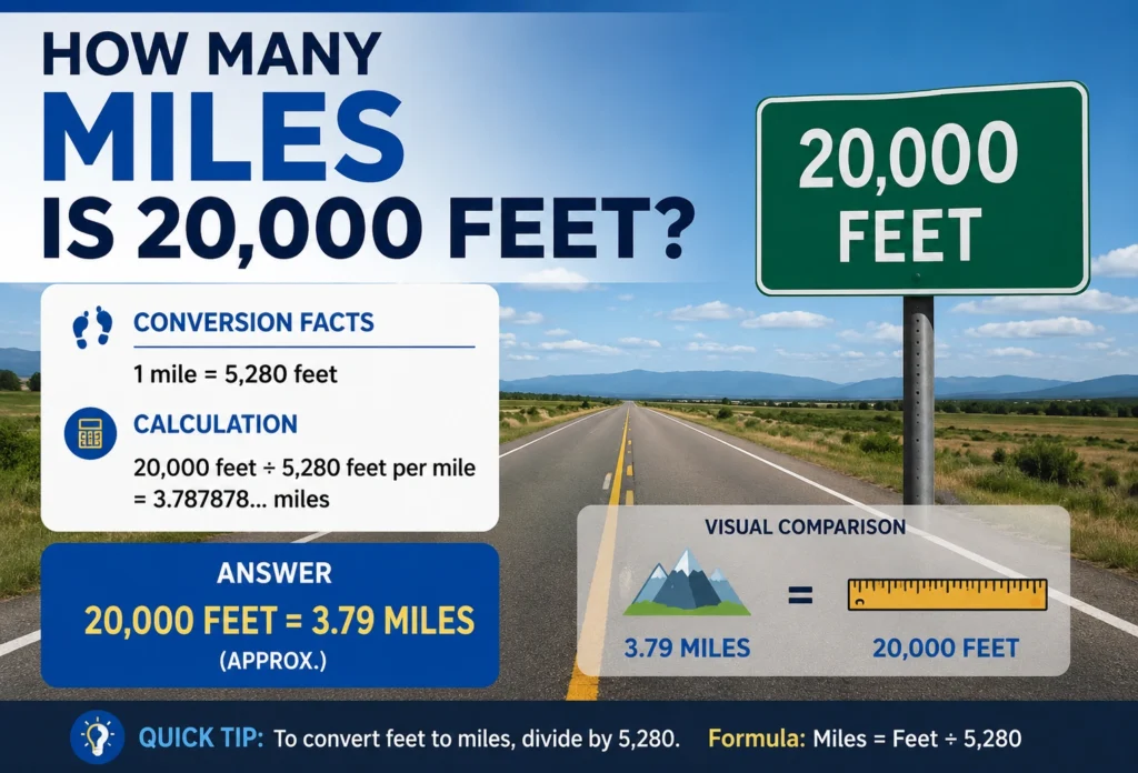 How Many Miles Is 20,000 Feet?