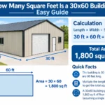 how many square feet is a 30x60 building