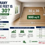 how many square feet is 30 x 30