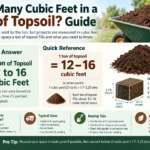 how many cubic feet in a ton of topsoil