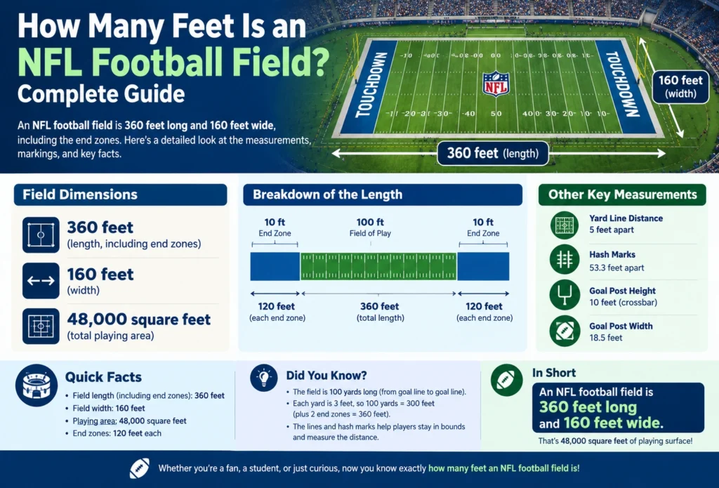 how many feet is a nfl football field