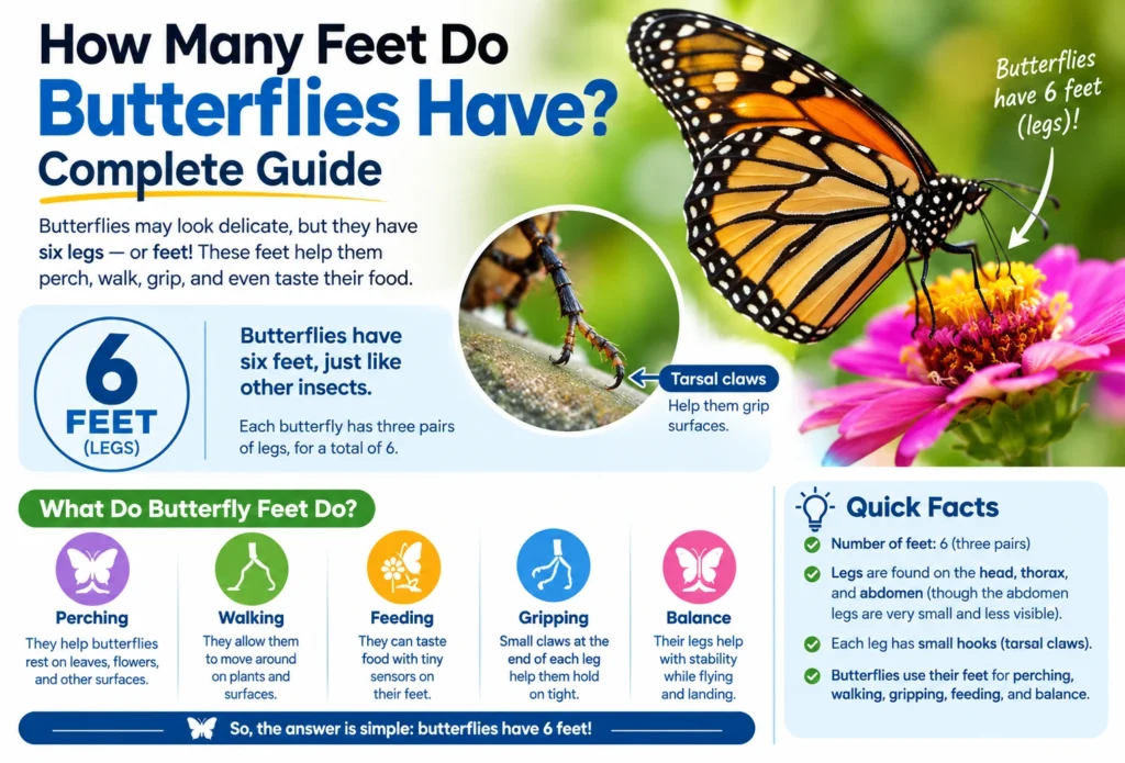 how many feet butterflies have