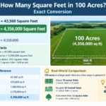 how many square feet are in 100 acres