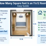 how many square feet is a 11x12 room