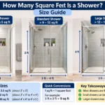 how many square feet is a shower