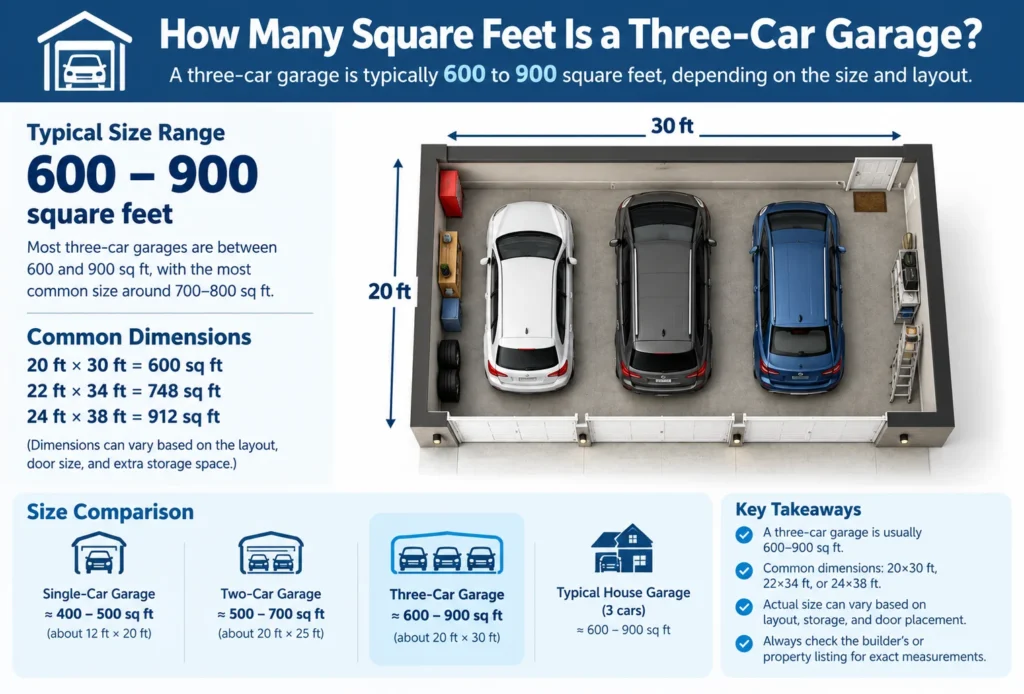 How Many Square Feet Is a Three-Car Garage